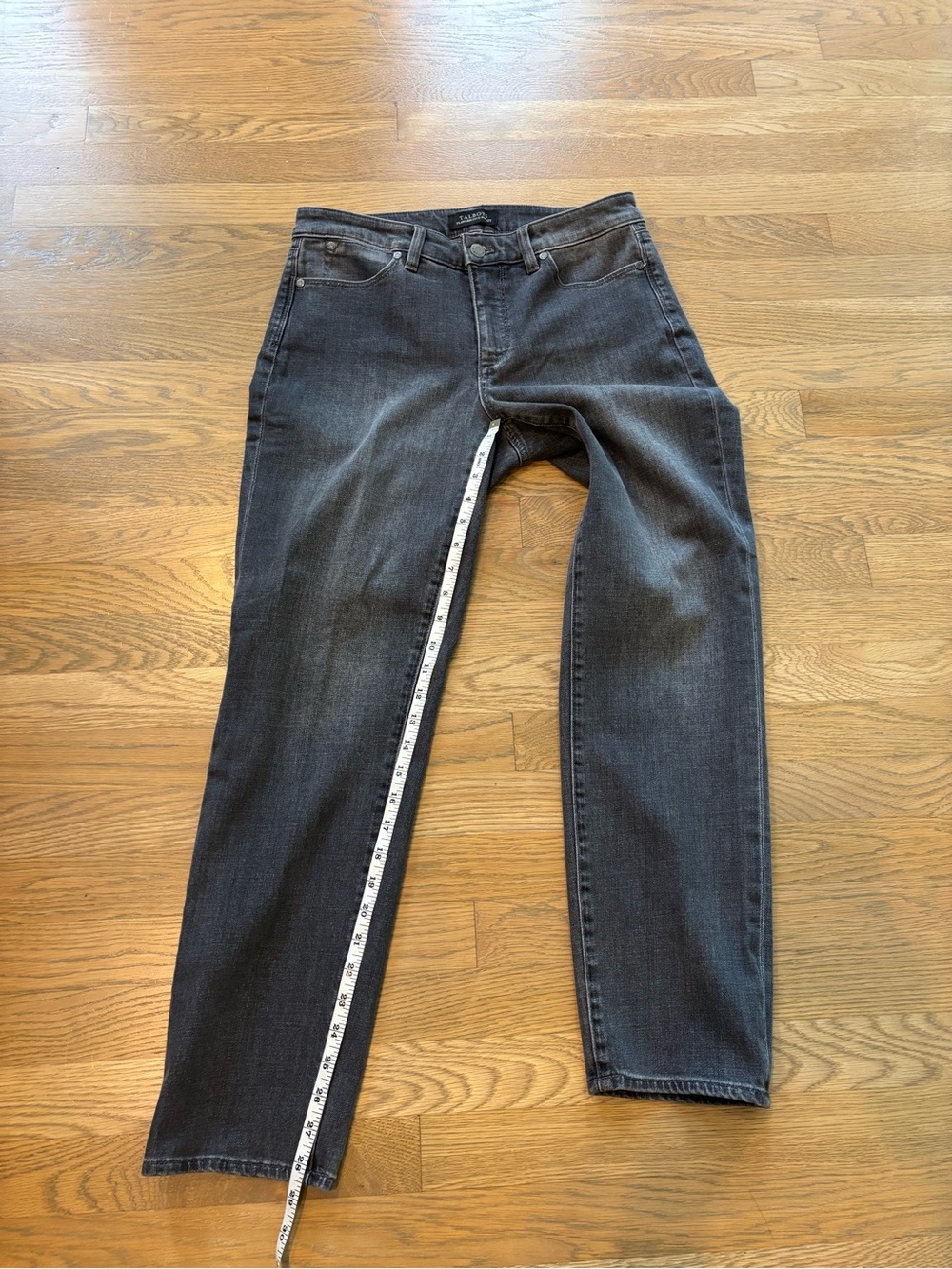 Talbots Women's Straight-Leg Jeans in Charcoal Gray